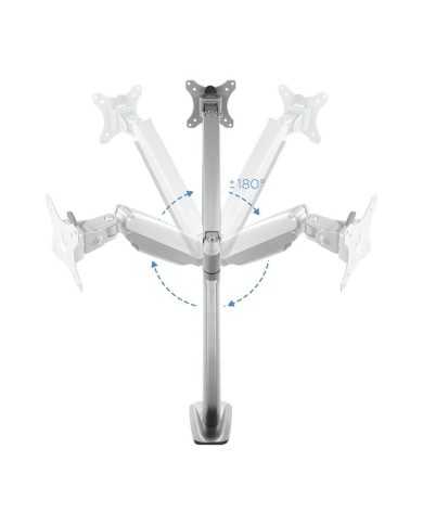 SOPORTE DE MESA TV MONITOR TOOQ GIRATORIO INCLINABLE 13-32 1 BRAZO SILVER