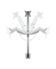 SOPORTE DE MESA TV MONITOR TOOQ GIRATORIO INCLINABLE 13-32 1 BRAZO SILVER