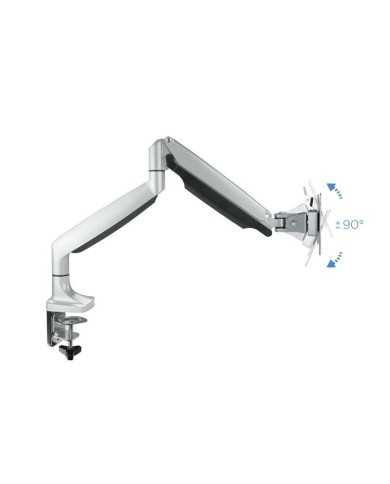 SOPORTE DE MESA TV MONITOR TOOQ GIRATORIO INCLINABLE 13-32 1 BRAZO SILVER