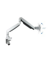 SOPORTE DE MESA TV MONITOR TOOQ GIRATORIO INCLINABLE 13-32 1 BRAZO SILVER