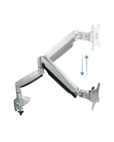 SOPORTE DE MESA TV MONITOR TOOQ GIRATORIO INCLINABLE 13-32 1 BRAZO SILVER