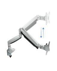 SOPORTE DE MESA TV MONITOR TOOQ GIRATORIO INCLINABLE 13-32 1 BRAZO SILVER