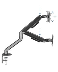 SOPORTE DE MESA TV MONITOR TOOQ ERGONOMICO ASISTIDO 17-32 BLACK/SILVER