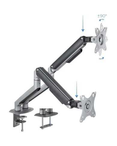 SOPORTE DE MESA TV/MONITOR TOOQ DB4132TNR-G 17-32 2 BRAZOS ASISTIDO GREY