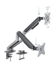 SOPORTE DE MESA TV/MONITOR TOOQ DB4132TNR-G 17-32 2 BRAZOS ASISTIDO GREY
