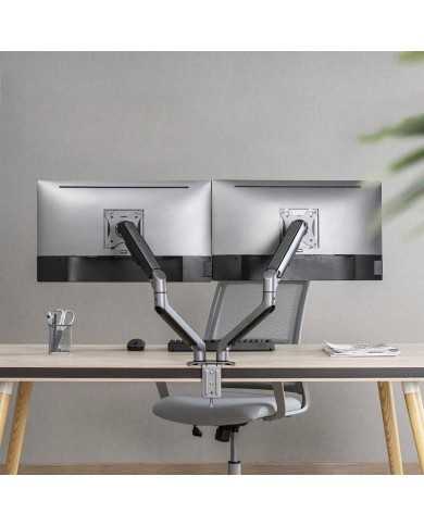 SOPORTE DE MESA TV/MONITOR TOOQ DB4132TNR-G 17-32 2 BRAZOS ASISTIDO GREY