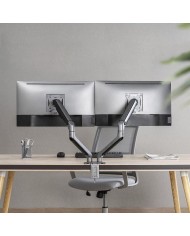 SOPORTE DE MESA TV/MONITOR TOOQ DB4132TNR-G 17-32 2 BRAZOS ASISTIDO GREY