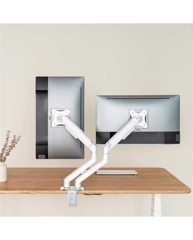 SOPORTE DE MESA TV/MONITOR TOOQ 17-32 2 BRAZOS WHITE