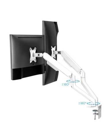 SOPORTE DE MESA TV/MONITOR TOOQ 17-32 2 BRAZOS WHITE