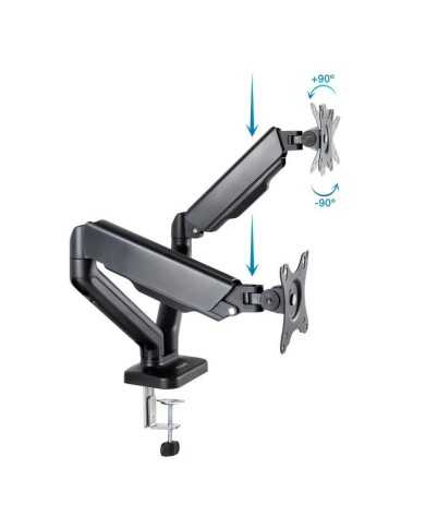 SOPORTE DE MESA TV/MONITOR TOOQ DB5132TNR-B 17-32 2 BRAZOS ASISTIDO BLACK