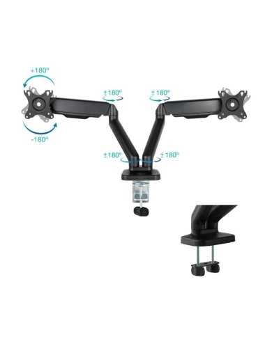 SOPORTE DE MESA TV/MONITOR TOOQ DB5132TNR-B 17-32 2 BRAZOS ASISTIDO BLACK