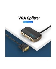 DUPLICADOR VENTION VGA MACHO - 2X VGA HEMBRA ALIMENTACION EXTERNA BLACK