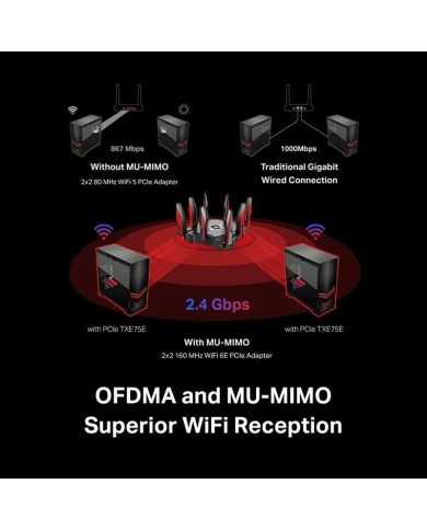 WIRELESS REPEATER TP-LINK AXE5400 WIFI 6E TRI-BAND MESH PACK 2 DECO XE75