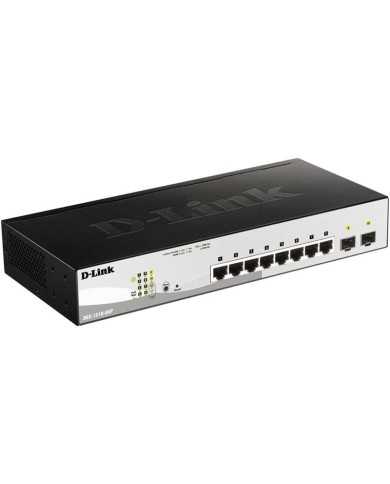 SWITCH D-LINK GIGABIT 8 PUERTOS DGS-1210-08P POE UPLINK
