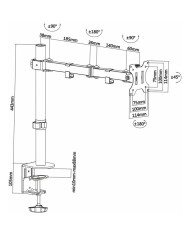 SOPORTE DE MESA TV/MONITOR AISENS 13-32 1 BRAZO BLACK
