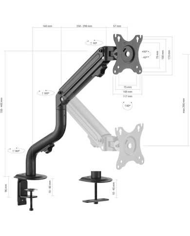 SOPORTE TV MONITOR AISENS 17-32 8KG INCLINABLE/GIRATORIO