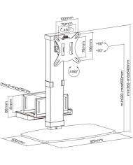 SOPORTE DE MESA TV/MONITOR/MINI PC AISENS 17-32 1 BRAZO 8KG BLACK