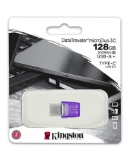 PEN DRIVE 128GB KINGSTON USB-A/USB-C 3.2 PURPLE