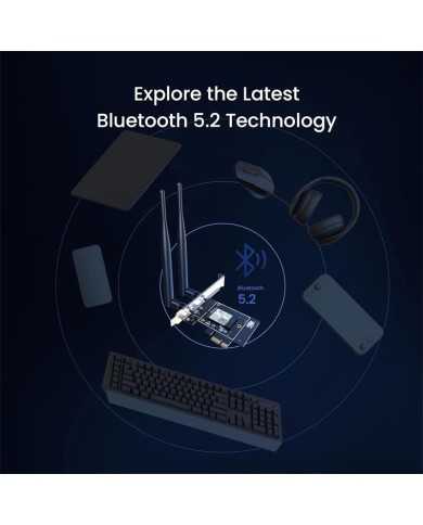 TARJETA DE RED TENDA PCIE WIFI 6E AX5400 TRI BAND