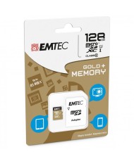 MEMORIA MICRO SD 128GB EMTEC EILTE GOLD C10 + ADAPTADOR SD
