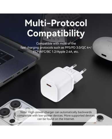 CARGADOR SMARTPHONE/TABLET VENTION FAKY0-EU USB-C 30W YELLOW