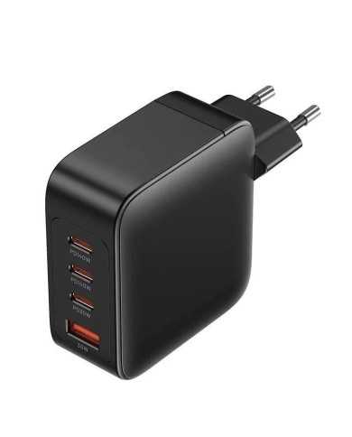 CARGADOR DE PARED VENTION GAN 3XUSB-C USB -A 140W BLACK + CABLE USB-C