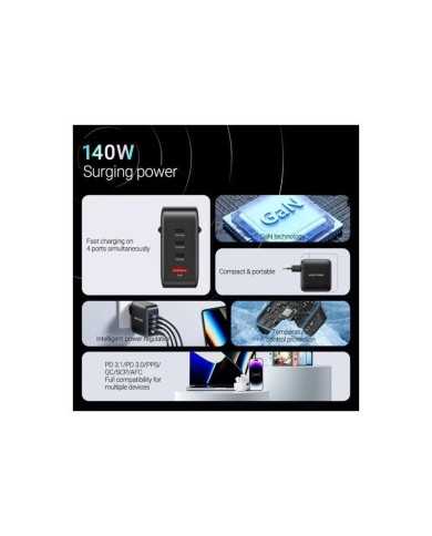 CARGADOR DE PARED VENTION GAN USB-C 20W BLACK