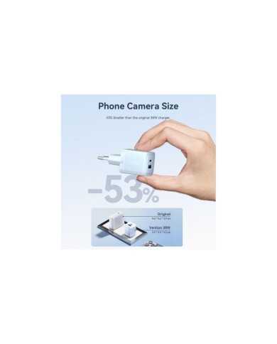 CARGADOR DE PARED VENTION GAN USB-C USB-A 30W BLACK