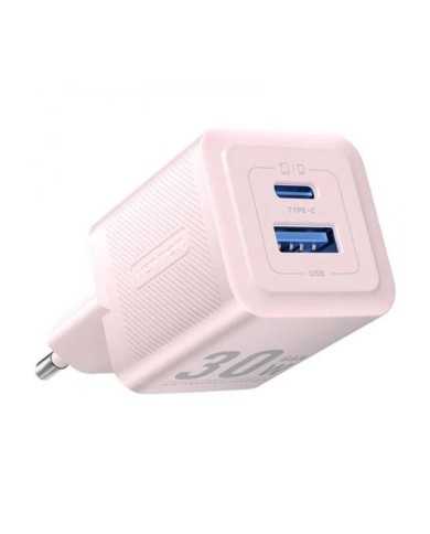 CARGADOR DE PARED VENTION GAN USB-C USB-A 30W ROSE