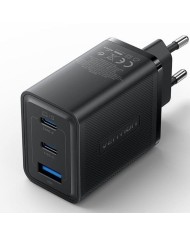 CARGADOR PARED VENTION X2USB-C USB-A 65W BLACK