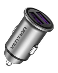 CARGADOR COCHE SMARTPHONE VENTION 30W 2XUSB-A SILVER