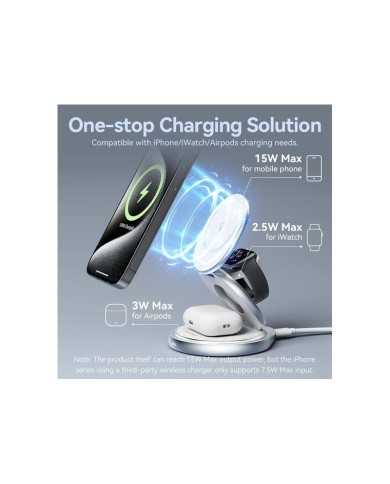 BASE CARGADOR VENTION SMARTPHONE/APPLE WATCH/AURICULARES WIRELESS SILVER