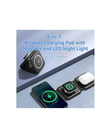 BASE CARGADOR PAD VENTION SMARTPHONE/APPLE WATCH/AURICULARES WIRELESS BLACK