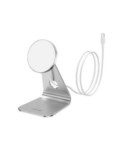 CARGADOR VENTION SOBREMESA SMARTPHONE MAGSAFE 15W WIRELESS 1M SILVER