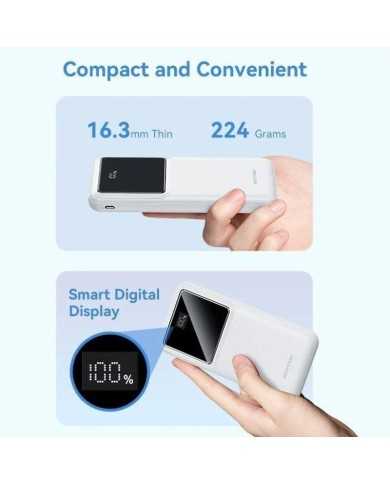 POWERBANK VENTION 10000MAH 2XUSB-A + USB-C LED DISPLAY 22.5W BLACK