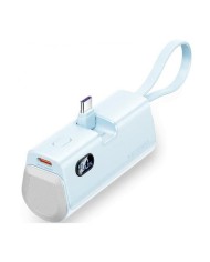 POWERBANK VENTION 4800MAH 2XUSB-C + LIGHTNING 22.5W USB-C PLEGABLE BLUE