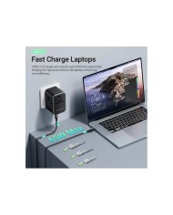 CARGADOR DE PARED VENTION UNIVERSAL GAN 2XUSB-C USB-A 65W