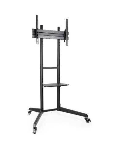 SOPORTE TV MONITOR TOOQ SUELO CON RUEDAS 37 - 70 50KG BLACK