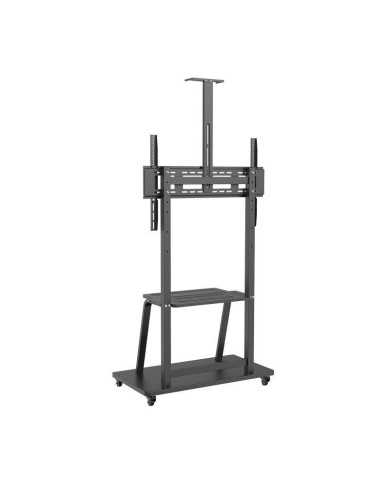 SOPORTE TV MONITOR AISENS SUELO CON RUEDAS 37-100 150KG BLACK