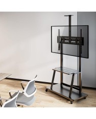 SOPORTE TV MONITOR AISENS SUELO CON RUEDAS 37-100 150KG BLACK