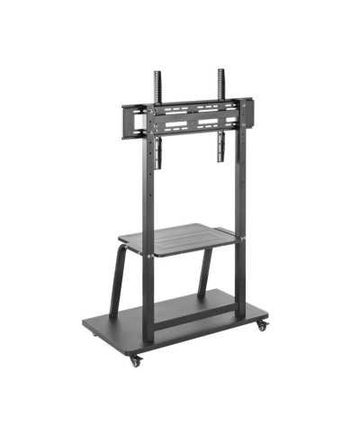 SOPORTE TV MONITOR AISENS SUELO CON RUEDAS 37-100 150KG BLACK/SILVER