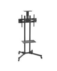 SOPORTE TV MONITOR AISENS SUELO CON RUEDAS 37-70 50KG BLACK