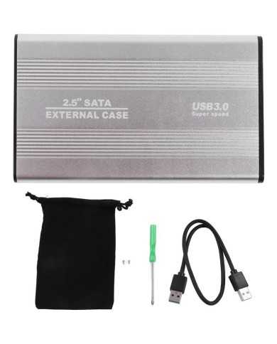 CAJA EXTERNA ONEWAY HDD 2.5 SATA USB 3.0 SILVER