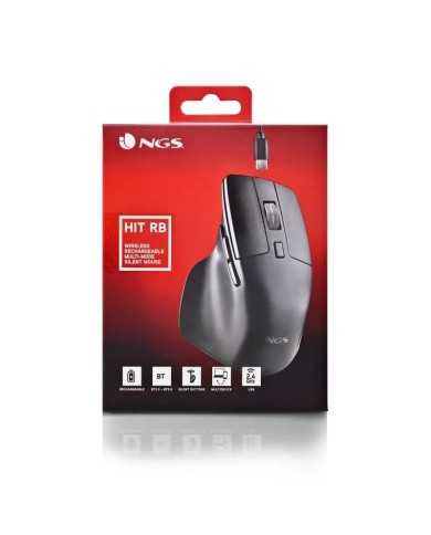 RATON NGS HIT-RB ERGONOMICO RECARGABLE BT WIRELESS MULTI BLACK
