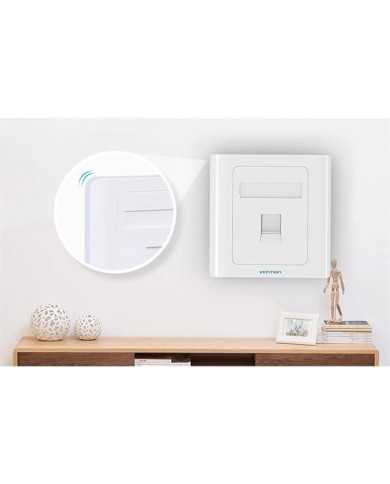 ROSETA DE PARED VENTION RJ45 CAT.6 UTP 1 TOMA WHITE