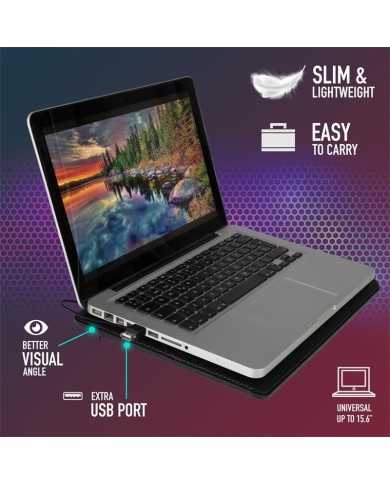 SOPORTE + VENTILADOR NOTEBOOK NGS JETSTAND BLACK