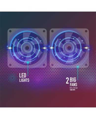 SOPORTE + VENTILADOR NOTEBOOK NGS JETSTAND BLACK