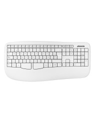 TECLADO PHOENIX K201 ERGONOMICO WIRELESS WHITE
