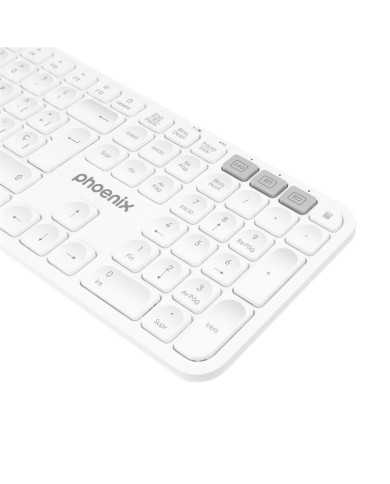 TECLADO PHOENIX K300 MULTIDISPOSITIVO WIRELESS WHITE