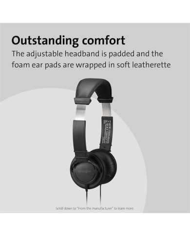 AURICULARES + MICROFONO KENSINGTON K33597WW HI-FI JACK 3.5MM BLACK